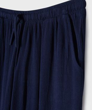 Pantalon large en viscose avec ceinture ajustable fille vue2 - GEMO 4G FILLE - GEMO