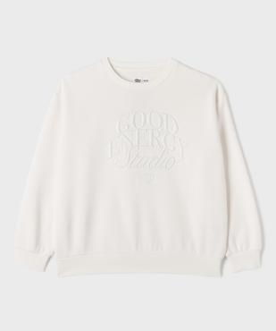Sweat oversize avec inscription brodée fille vue1 - GEMO 4G FILLE - GEMO
