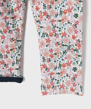 Legging réversible uni et imprimé bébé fille vue2 - GEMO 4G BEBE - GEMO