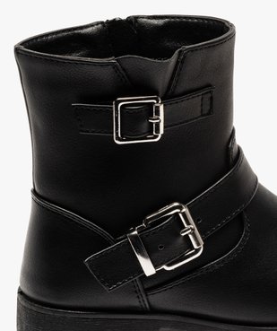 Boots fille unis avec boucles fantaisies fermeture zippée vue6 - GEMO (ENFANT) - GEMO
