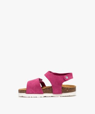 Sandales en cuir suédé à scratch bébé fille - NA! vue3 - NA! GEMO FOR GOOD - GEMO