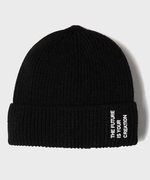 Bonnet en maille avec revers garçon vue1 - GEMO (JUNIOR) - GEMO