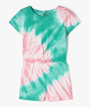 Combishort en coton effet tie and dye fille vue2 - GEMO (ENFANT) - GEMO