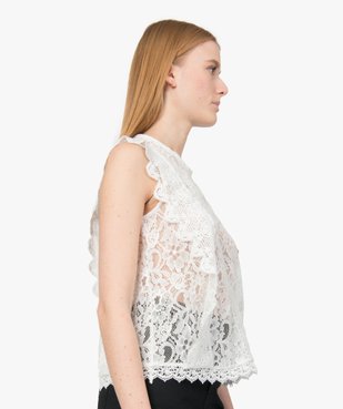 Blouse femme sans manches en dentelle vue2 - GEMO(FEMME PAP) - GEMO
