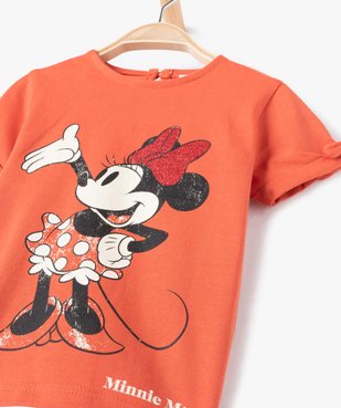 Tee-shirt bébé fille avec motifs Minnie - Disney vue2 - DISNEY DTR - GEMO