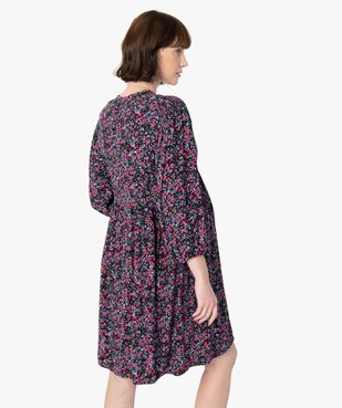 Robe de grossesse à motifs fleuris manches ¾ vue3 - GEMO (MATER) - GEMO