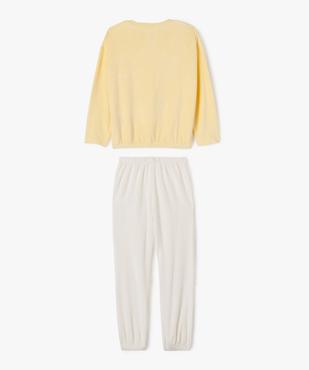 Pyjama en velours avec motif lapin fille vue4 - GEMO (ENFANT) - GEMO