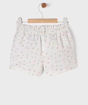 Short en coton fleuri à taille élastiquée bébé fille vue6 - GEMO(BEBE DEBT) - GEMO