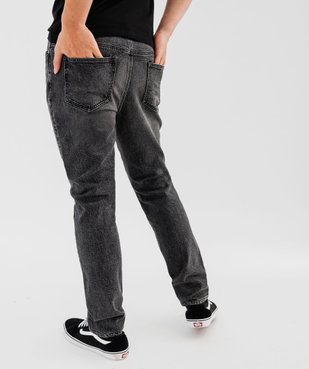 Jean droit en denim délavé vue3 - GEMO 4G HOMME - GEMO