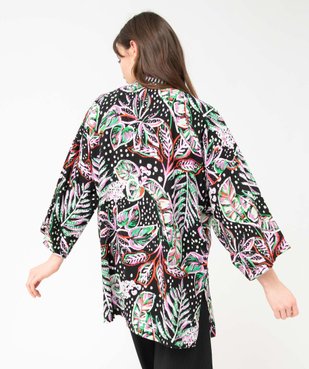 Veste femme fluide façon kimono à motifs exotiques vue3 - GEMO 4G FEMME - GEMO