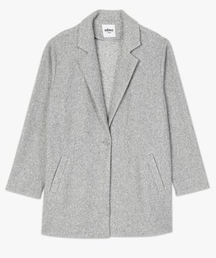 Manteau femme en maille polaire avec grand col vue4 - GEMO (G TAILLE) - GEMO