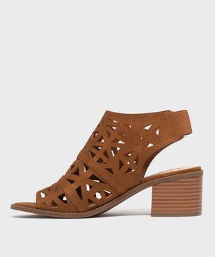 Bottines ouvertes devant et talon femme - Valentina Baldano vue3 - VALENTINA BALDA - GEMO