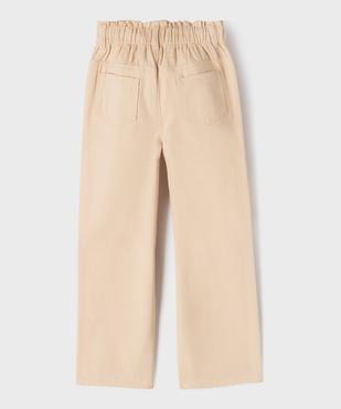 Pantalon straight en toile de coton taille ajustable fille vue5 - GEMO 4G FILLE - GEMO