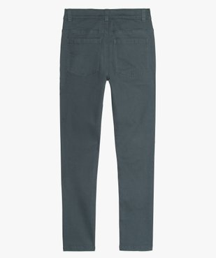 Pantalon garçon coupe skinny en toile extensible vue3 - GEMO (JUNIOR) - GEMO