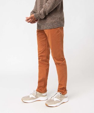 Pantalon chino homme en coton stretch vue2 - GEMO (HOMME) - GEMO