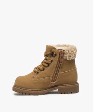 Bottines bébé fille zippées à col rembourré - Les Supaires vue3 - GEMO(BEBE DEBT) - GEMO