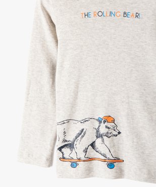 Tee-shirt garçon imprimé à manches longues et col montant vue2 - GEMO (ENFANT) - GEMO