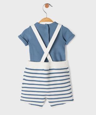 Ensemble 2 pièces bébé garçon salopette en maille et body - LuluCastagnette vue5 - LULUCASTAGNETTE - GEMO