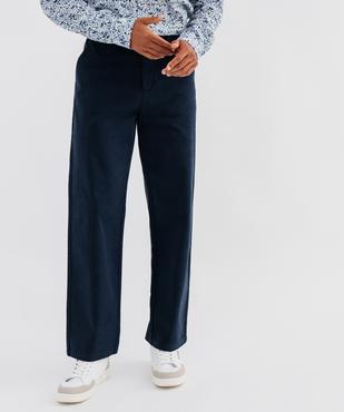 Pantalon chino coupe loose en coton stretch homme vue1 - GEMO 4G HOMME - GEMO