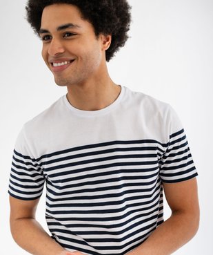 Tee-shirt homme rayé à manches courtes vue5 - GEMO (HOMME) - GEMO
