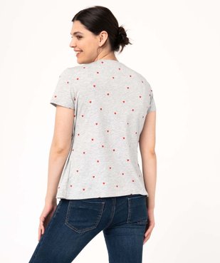 Tee-shirt de grossesse et d'allaitement à motifs vue3 - GEMO 4G MATERN - GEMO