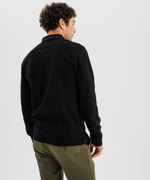 Polo à manches longues en maille fantaisie homme vue4 - GEMO 4G HOMME - GEMO