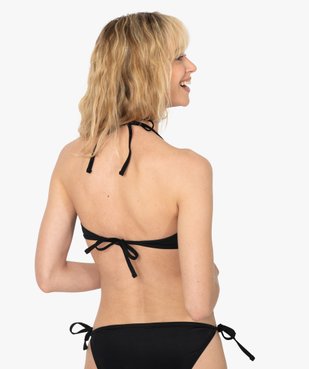Haut de maillot de bain femme forme triangle avec anneau vue2 - GEMO (PLAGE) - GEMO
