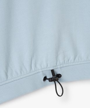 Sweat fille court tricolore avec inscriptions sur les bras vue2 - GEMO (JUNIOR) - GEMO