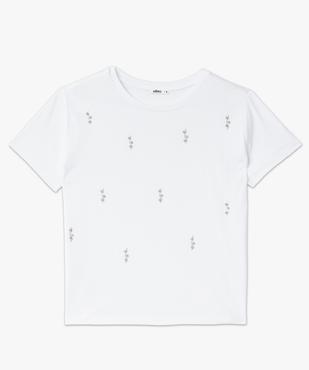 Tee-shirt à manches courtes avec strass femme vue4 - GEMO(FEMME PAP) - GEMO