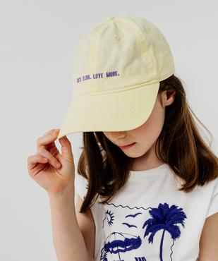 Casquette à message brodé fille vue1 - GEMO - GEMO