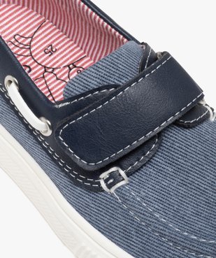 Chaussures bateau garçon en toile denim avec scratch vue6 - GEMO 4G GARCON - GEMO