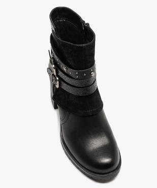 Boots femme à talon large et brides décoratives vue5 - GEMO(URBAIN) - GEMO