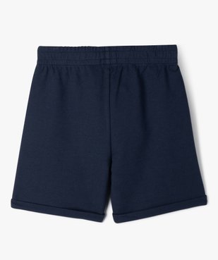 Short en maille légère avec revers garçon vue3 - GEMO (ENFANT) - GEMO