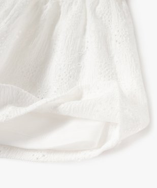 Jupe évasée à volant en dentelle extensible fille vue2 - GEMO (ENFANT) - GEMO