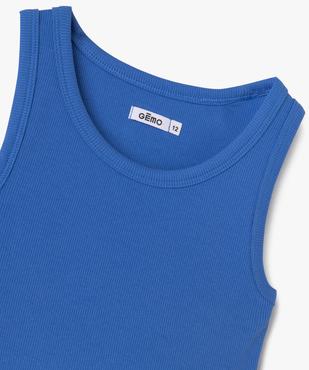 Débardeur en maille côtelée coupe courte fille vue2 - GEMO 4G FILLE - GEMO
