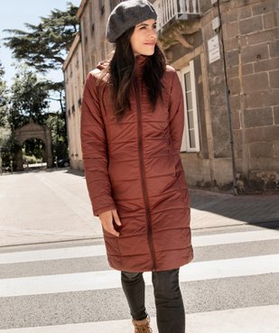 Manteau femme matelassé avec capuche vue6 - GEMO(FEMME PAP) - GEMO
