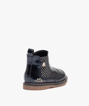 Boots bébé fille style chelsea vernies - LuluCastagnette vue4 - LULU CASTAGNETT - GEMO