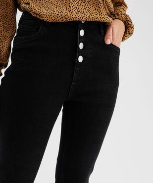 Jean flare taille haute avec boutons apparents femme vue7 - GEMO 4G FEMME - GEMO