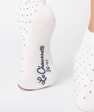 Chaussettes femme tige haute à pois - La Chaussette vue2 - MAISONBROUSSAUD - GEMO