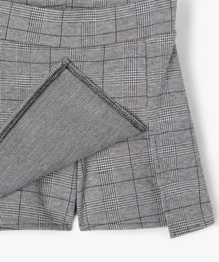 Jupe-short fille courte en maille à carreaux vue2 - GEMO (ENFANT) - GEMO