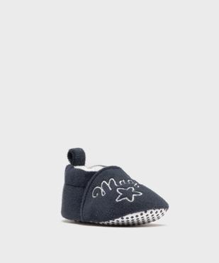 Chaussons de naissance Noël brodé bébé vue2 - LITTLE LOVE - GEMO