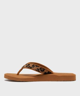 Tongs de plage à motif léopard femme - Isotoner vue3 - ISOTONER - GEMO