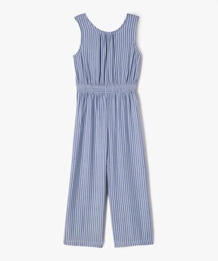 Combinaison pantalon sans manches à rayures fille vue1 - GEMO 4G FILLE - GEMO