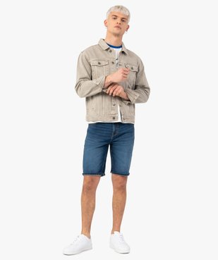 Tee-shirt homme à manches courtes avec finitions contrastantes vue6 - GEMO (HOMME) - GEMO