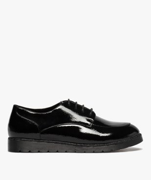Derbies femme unis et vernis à semelle crantée vue1 - GEMO (CASUAL) - GEMO