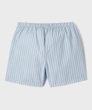 Short en coton rayé à taille élastiquée fille vue3 - GEMO (JUNIOR) - GEMO