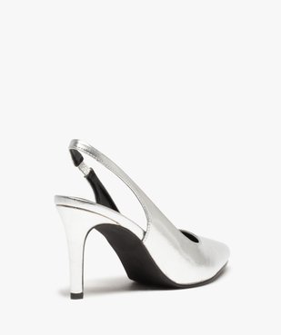 Escarpins femme ouverts à talon fin et bout pointu vue4 - GEMO(URBAIN) - GEMO