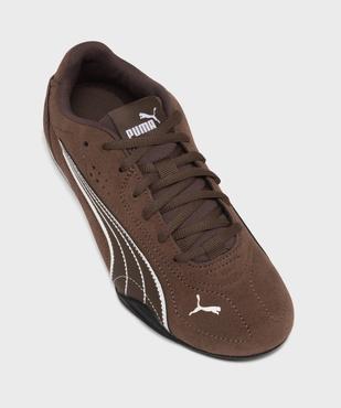 Baskets basses à lacets en cuir suédé Catch femme - Puma vue5 - PUMA - GEMO