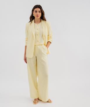 Pantalon ample en viscose et lin femme vue5 - GEMO(FEMME PAP) - GEMO