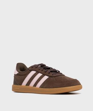 Baskets basses en cuir suédé Breaknet Sleek femme - Adidas vue2 - ADIDAS - GEMO